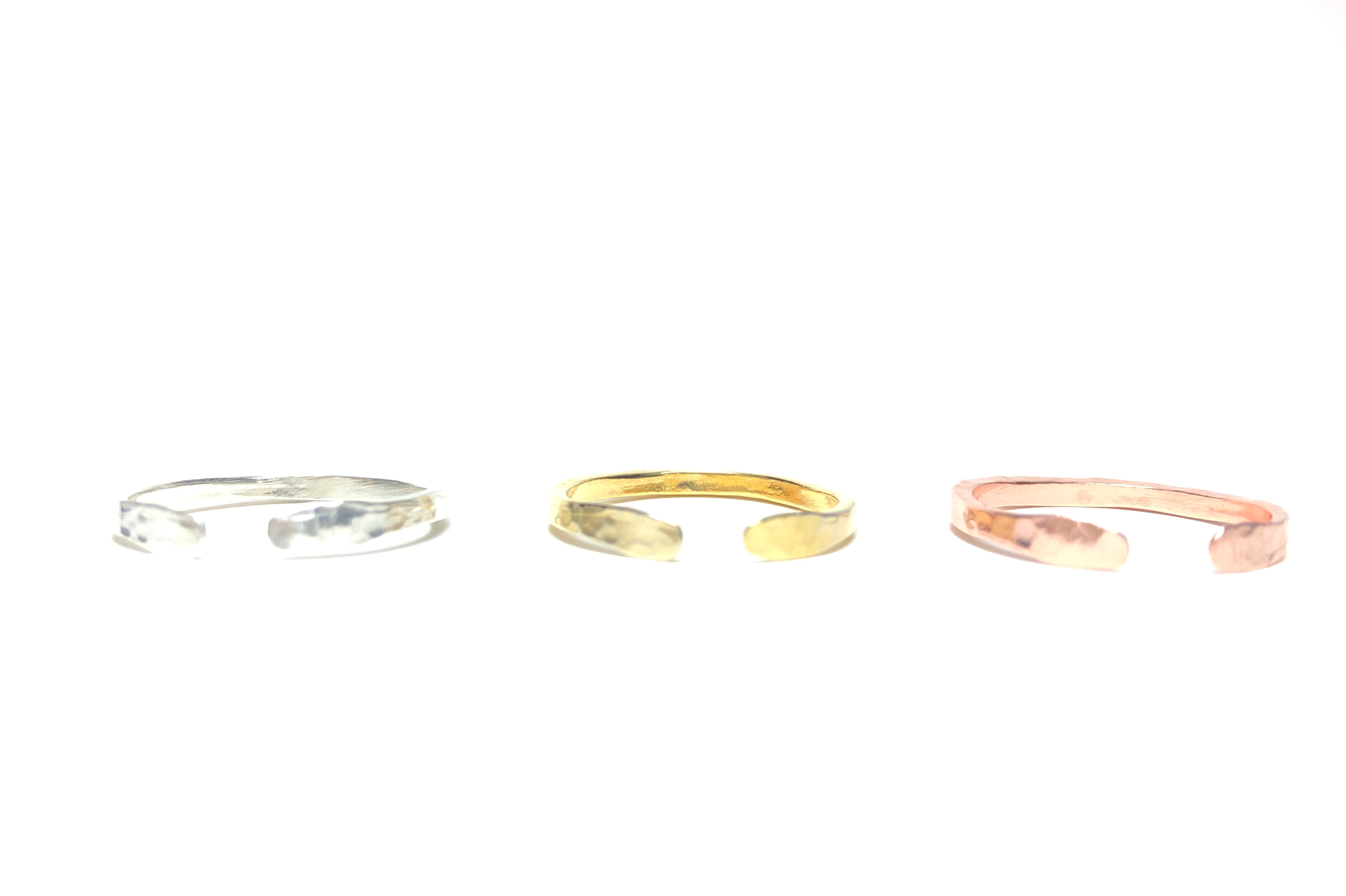 Golden Hammered Ring